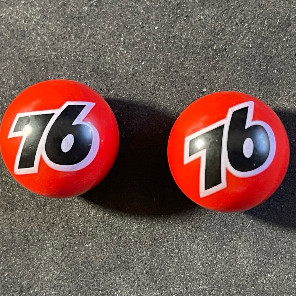 FOUR Iconic Union 76 Gas Station ⛽️Logo Tire Valve Stem Caps- NEW